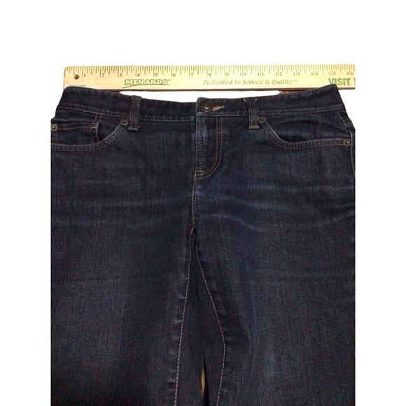 Ann Taylor Loft Curvy Boot Denim Jean Women Size 2 Blue Dark Wash - Picture 5 of 7